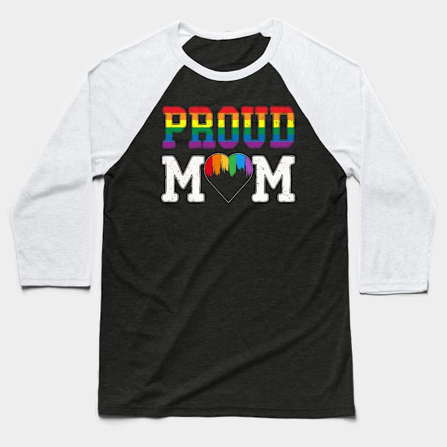 Proud mom lgbt Baseball T-Shirt by Leosit